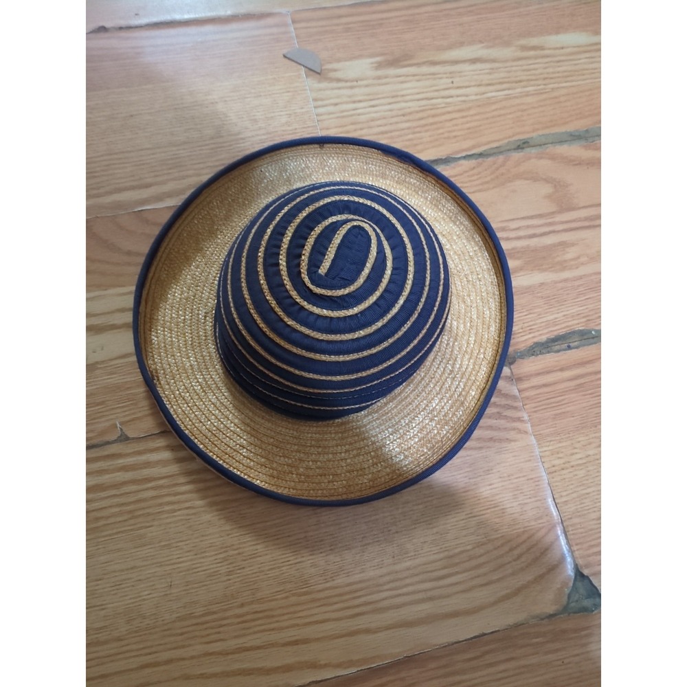 Vintage Miriam‎ Lefcourt Straw Hat Womens Elegantly Yours Hand Crafted In Italy